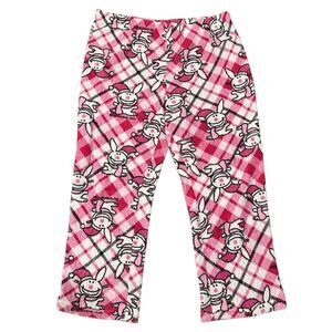 Women’s Happy Bunny Fuzzy Sz 2XL Fleece Pants Lounge Pajama Y2K Pink  Jim Benton